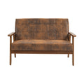 Coolmore Mid Century Modern Solid Loveseat Sofa Upholstered Microsuede Fabric Loveseat, 2 Seat Upholstered Loveseat Sofa Modern Couch Coffee Microsuede 2 Seat