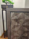 Modern Style Buffet Cabinet,Sideboard Buffet Cabinet With Storage,Storage Cabinet With 4 Diamond Shaped Relief Doors For Living Room,Dining Room,Entryway,Hallway,Kitchen,Grey Gray Gray Dining Room