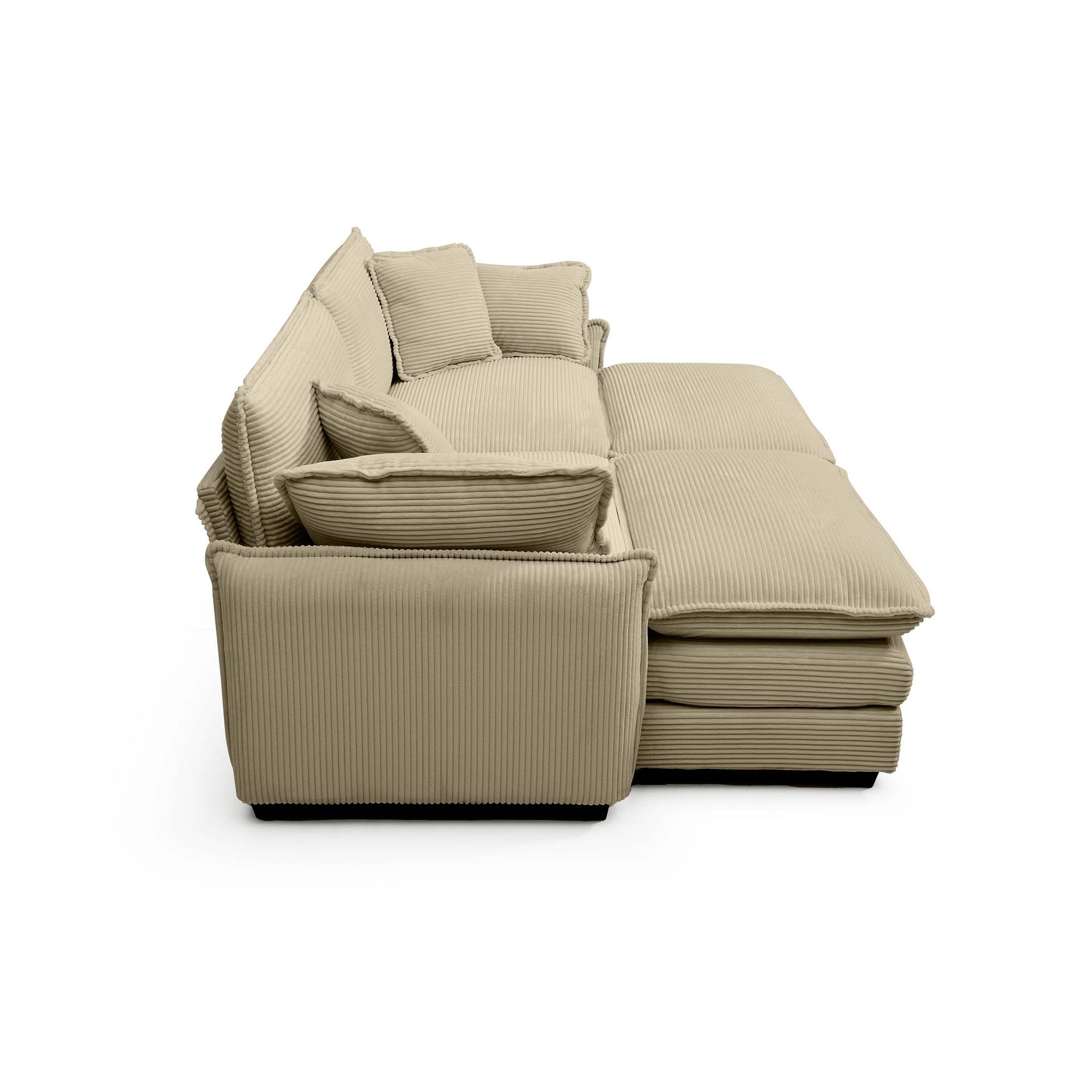 Two Seater Theater Sofa With 2 Footrest, 2 Seater Sofa With Ottoman For Small Living Spaces,Tan Corduroy Tan Corduroy 2 Seat