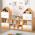 Versatile Children'S Bookshelf With House Shaped Design, Multi Functional Storage For Books And Toys, Adjustable Placement, Durable Kids Organizer For Playroom Or Bedroom Easy Assembly & Safe For
