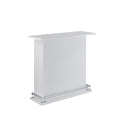 White High Gloss 6 Shelf Bar Table White Dining Room Rectangular Particle Board Mdf