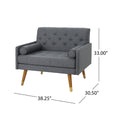 Club Chair Dark Grey Fabric