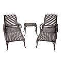 Aluminium Cast Lounge Chair 1Pcs Brown Brown Aluminium