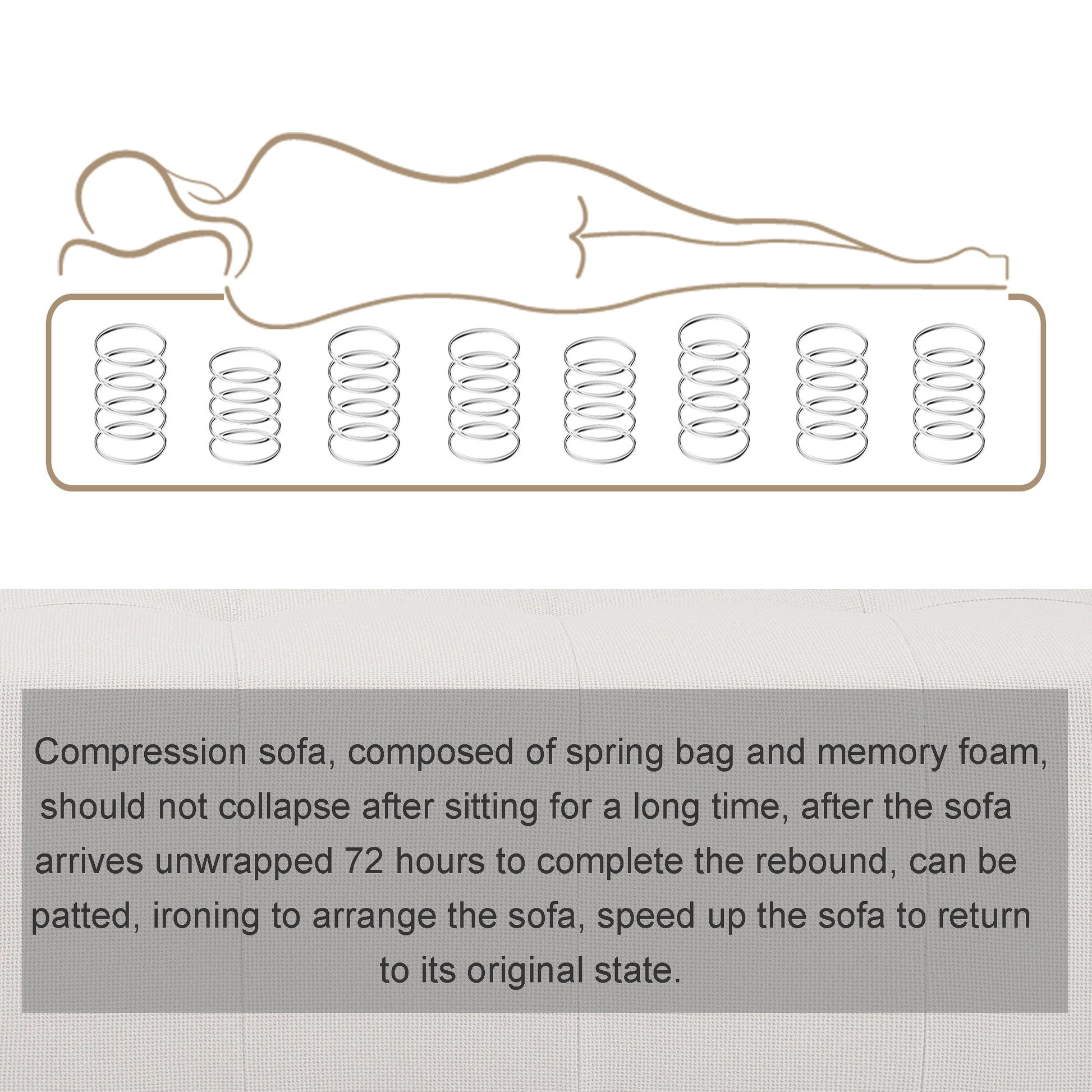 104.32*70.86 Modular Sectional Sofa Sleeper Couch, Sectional Sofa With Chaise And Ottoman, Convertible U Shaped Modular Sofa Set. Compressed Sponge, Dark Grey Combo A B C D Dark Grey Primary Living Space Soft Minimalist,Modern Foam Spring 5 Seat