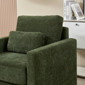 Modern Accent Chair, Chenille Upholstery Armchair Modern Style, Solid Wood Frame Ideal For Living Room, Bedroom, Office Green Wood Foam Chenille 1 Seat