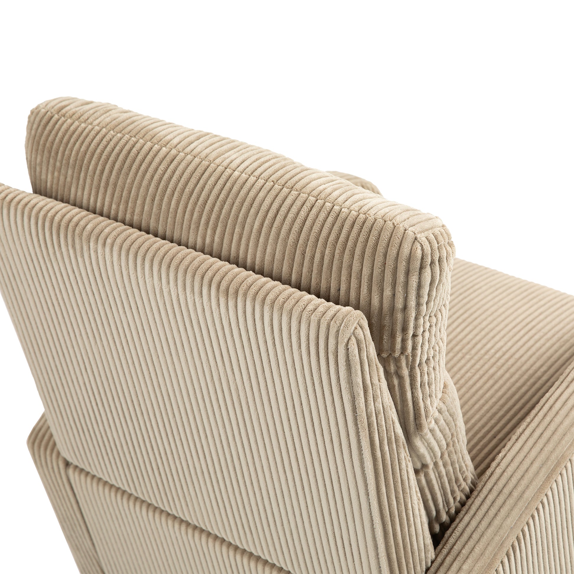 Jiada Upholstered Swivel Glider.Flannel Fabric.Rocking Chair For Nursery In Light Brown.Modern Style One Left Bag Light Brown Primary Living Space Foam Fabric Metal