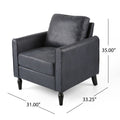 Chair Navy Blue Microfiber 1 Seat
