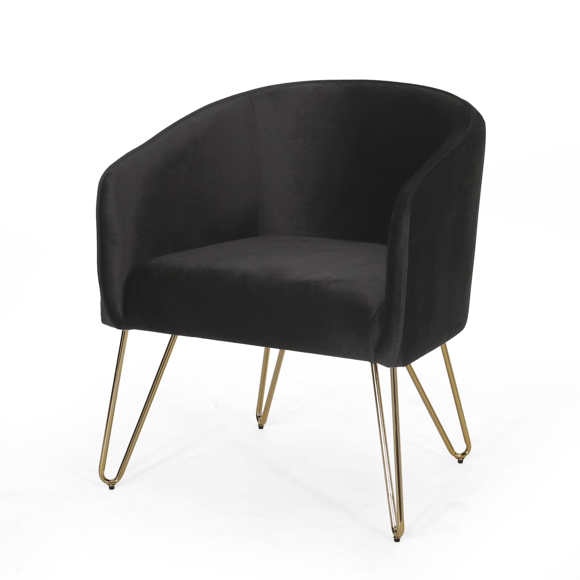 Lounge Arm Chair Black Velvet