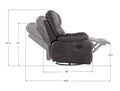 Hooper Gray Swivel Gliding Recliner Gray Foam Engineered Wood