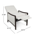 Recliner Chair Beige Fabric