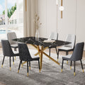 Large Modern Minimalist Rectangular Dining Table With 0.39 