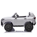 Licensed Lexus Lx600 24V Two Seater Kids Ride On Car W Parents Control,Seat Width 20 Inches,2Wd,Four Wheel Suspension,Bluetooth,Mp3,Music,Adjustable Volume,Power Display,Speeds 1.86 3.11Mph For Kids. White Polypropylene