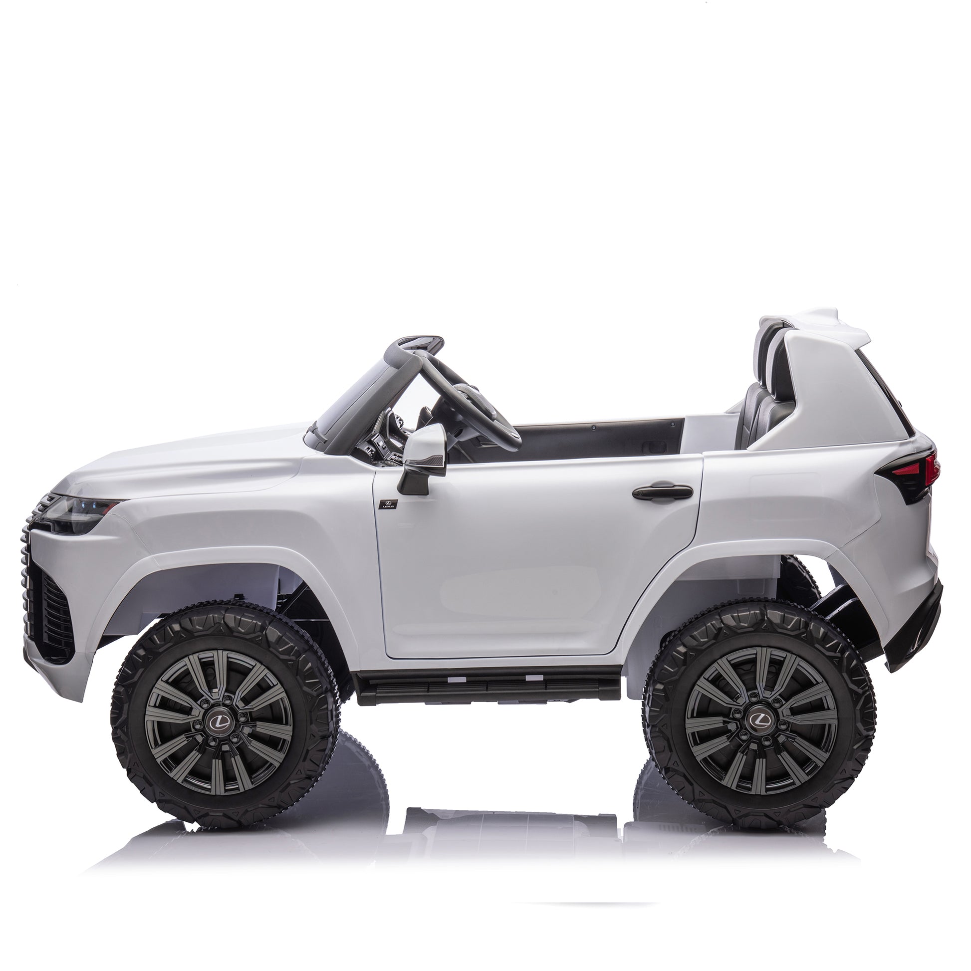 Licensed Lexus Lx600 24V Two Seater Kids Ride On Car W Parents Control,Seat Width 20 Inches,2Wd,Four Wheel Suspension,Bluetooth,Mp3,Music,Adjustable Volume,Power Display,Speeds 1.86 3.11Mph For Kids. White Polypropylene