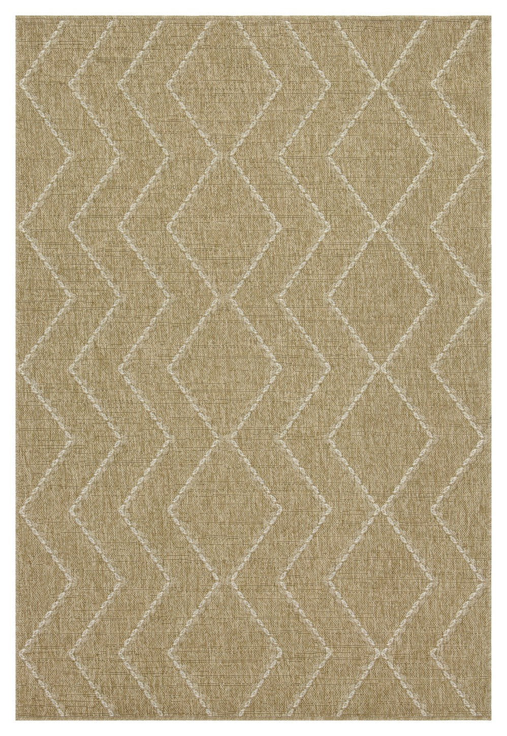 Earth Gc Ntl1011 Jute White 5 Ft. 3 In. X 7 Ft. 3 In. Indoor Outdoor Area Rug Natural White Polyester Polypropylene