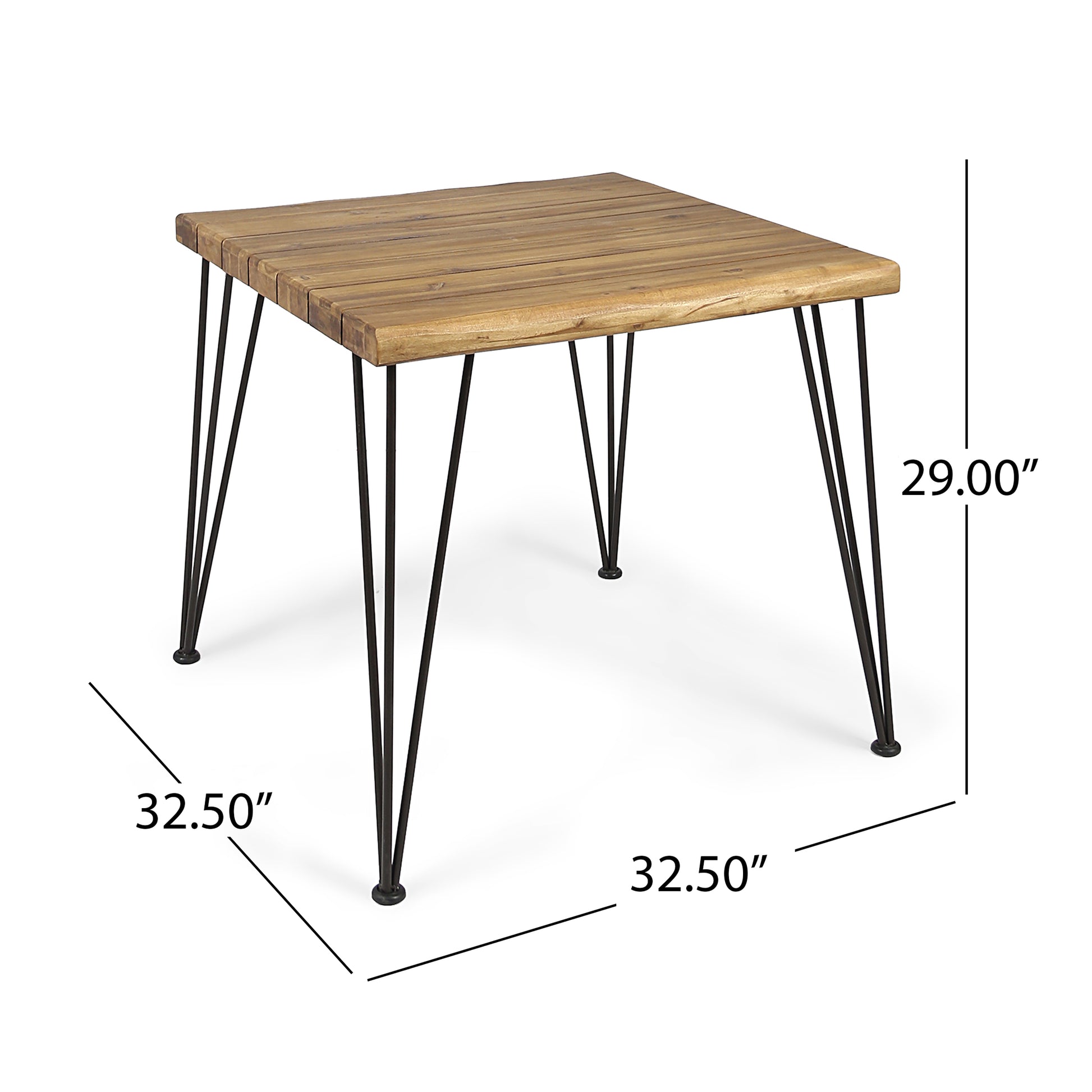 Zion Industrial Wood And Metal 32.5 Teak Wood