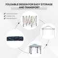 Outsunny 12' X 12' Pop Up Canopy Tent With Netting And Carry Bag, Instant Sun Shelter With 137 Sq.Ft Shade, Tents For Parties, Height Adjustable, For Outdoor, Garden, Patio, Gray Gray Steel