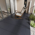 2Ft Patio Deck Tiles, Diy Module Interlocking Decking Tiles Floor Tile,Easy And Quick Installation Court Tiles For Porch Poolside Balcony Backyard 24Pcs Dark Gray Grey Polypropylene