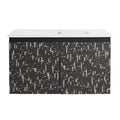 30'' Floating Wall Mounted Bathroom Vanity With Ceramics Sink & Soft Close Cabinet Door, Kd Package Black Bathroom Modern Plywood