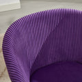 Ts Stripe Dinding Chair Purple Velvet