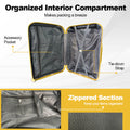 Hardside Luggage Sets 3 Pieces, Expandable Luggages Spinner Suitcase With Tsa Lock Lightweight Carry On Luggage 20Inch 24Inch 28Inch Antique Yellow Polypropylene