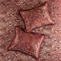 12 Piece Comforter Set With Cotton Bed Sheets Red King King Red Cotton
