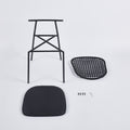 Black Sennit Chair,Set Of 4,Dining Chair,Coffee Chair Black Metal