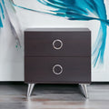 Elms Espresso Finish Accent Table Espresso Synthetic Wood