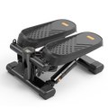 Home Office Exercise 330Lbs Capacity Mini Stepper With Resistance Bands And Lcd Monitor Black Steel