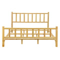 Farmhouse Log Bed Frame King Rustic Style Pure Solid Pine Cylinder Construction Bed Fits Mattresses And Box Springs, Natural Finish King Natural Pine