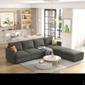 Modern Large Sectional Sofa, U Shape Modular Sectional Couch With Storage Function,123