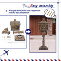 Polar Aurora Mailbox Cast Aluminum Bronze Mail Box Postal Box Security Heavy Duty Bronze Aluminium