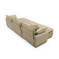 Oversized Modular Cushioned Sofa,With 3 Ottomans To Work As Sleeper Sofa Beds, 3 Seater Sofa With 3 Footstools,Tan Corduroy Fabric Tan Corduroy 3 Seat