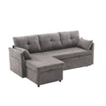 United We Win Furniture, Modular L Shaped Sofa, Modular Long Sofa With Reversible Chaise Lounge, Sofa Bed, Sleeper Sofa, Modular Sofa Combination With Storage Seats. Dark Gray Chenille 3 Seat