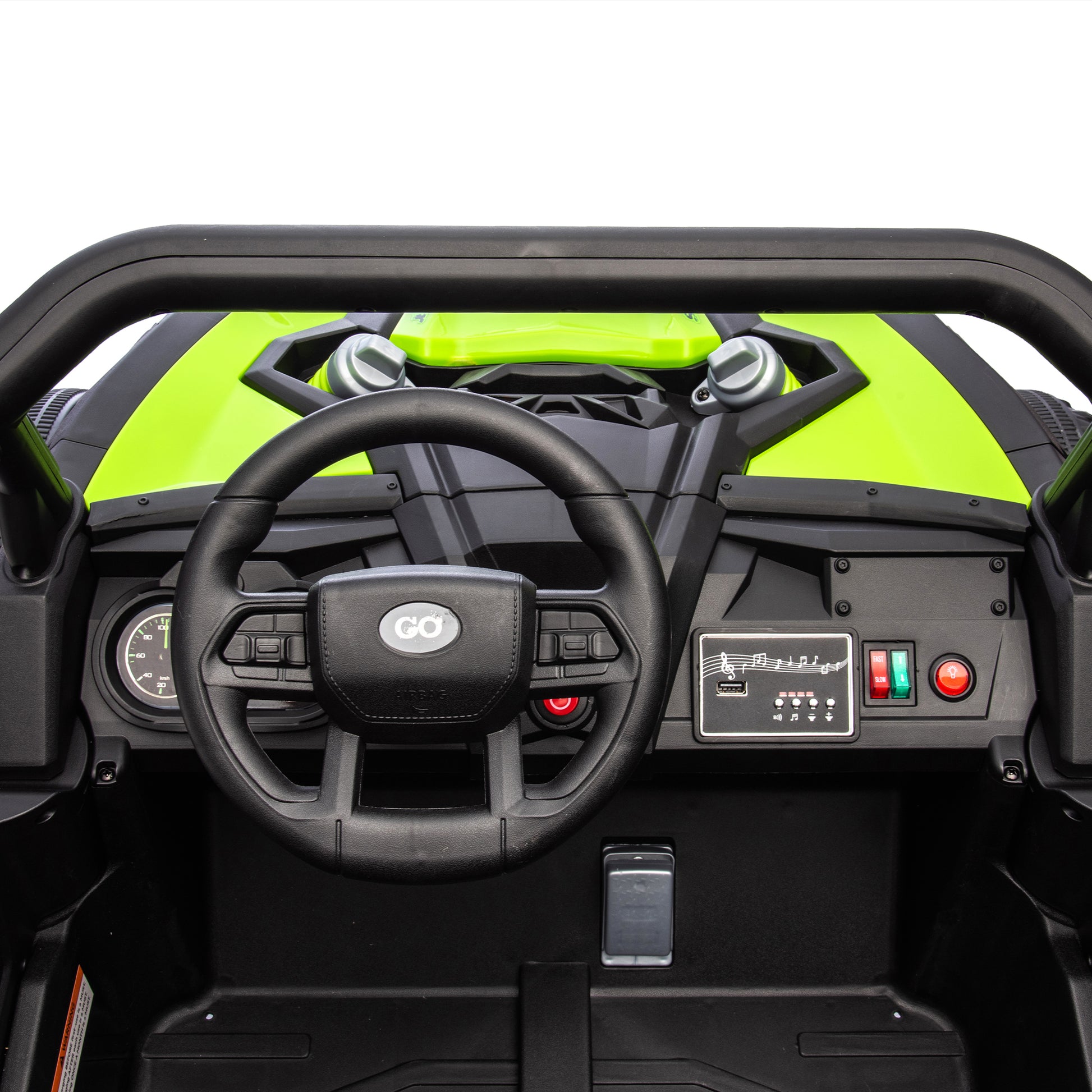 24V Two Seater Kids Ride On Utv W Parents Remote Control,Four Wheel Suspension,Slow Start,Large Wheel Design,Anti Collision Bar,Storage Space,Music,Usb,Bluetooth,Volume Control,Led Lights For Kids 3