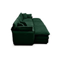 Oversized Modular Cushioned Sofa,With 3 Ottomans To Work As Sleeper Sofa Beds, 3 Seater Sofa With 3 Footstools,Green Corduroy Fabric Green Corduroy 3 Seat