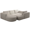 104.32*70.86 Modular Sectional Sofa Sleeper Couch, Sectional Sofa With Chaise And Ottoman, Convertible U Shaped Modular Sofa Set. Compressed Sponge, White. Combo A B C D White Primary Living Space Soft Minimalist,Modern Foam Spring 5 Seat