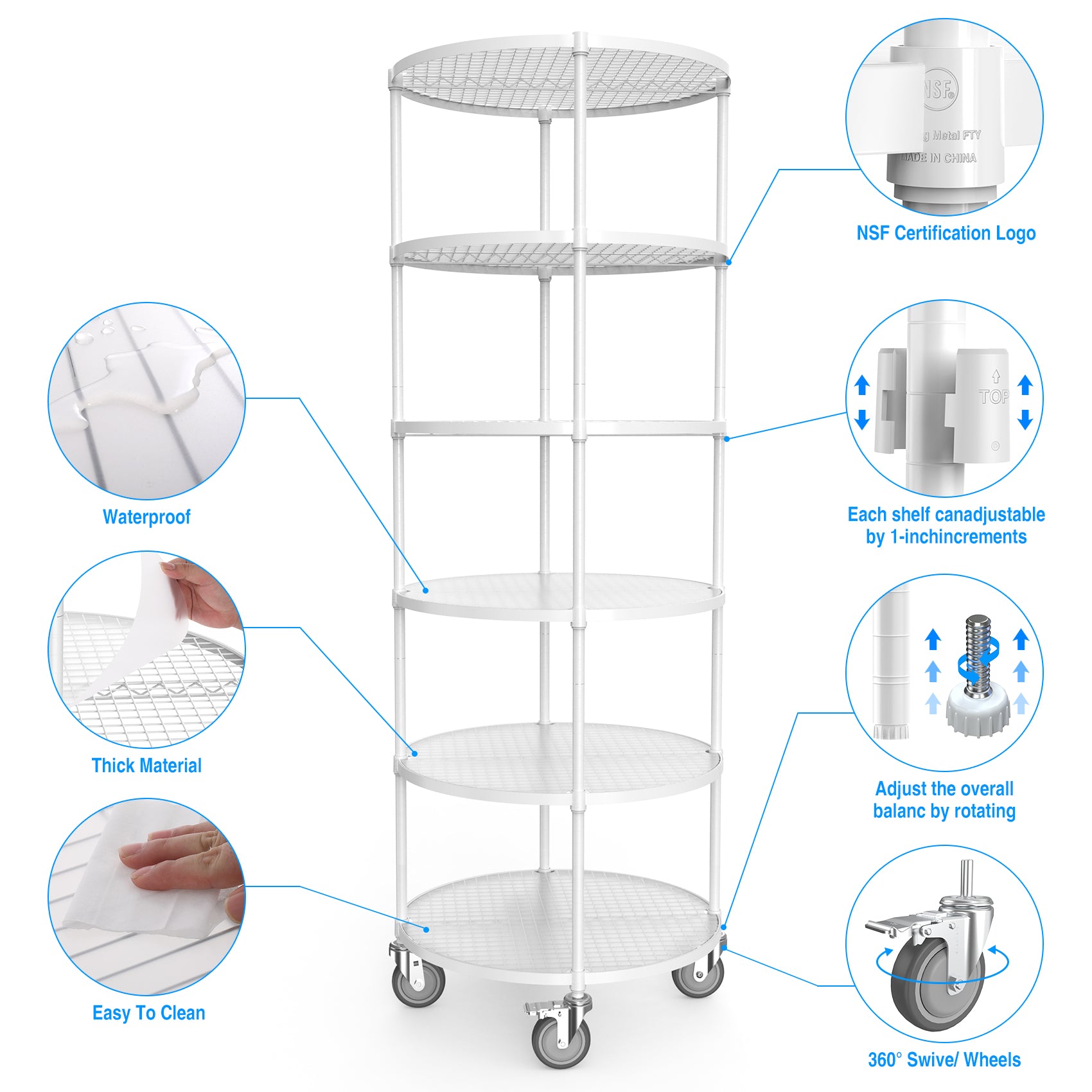 30In Yxj W Lkj White Iron Plastic