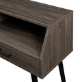 Contemporary 2 Drawer Angled Entry Table Slate Grey Light Gray Mdf Mdf