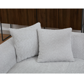 Arrived 2 Piece Boucle Cloud Sofa Set, Upholstered Sofa Set, Modern 3 Seater And 2 Seater Sofa With Mdf End Table For Living Room ,Apartment,3 2 Couch,Boucle, Light Gray Light Gray Polyester Primary Living Space Soft Tight Back Modern Square Arms Foam