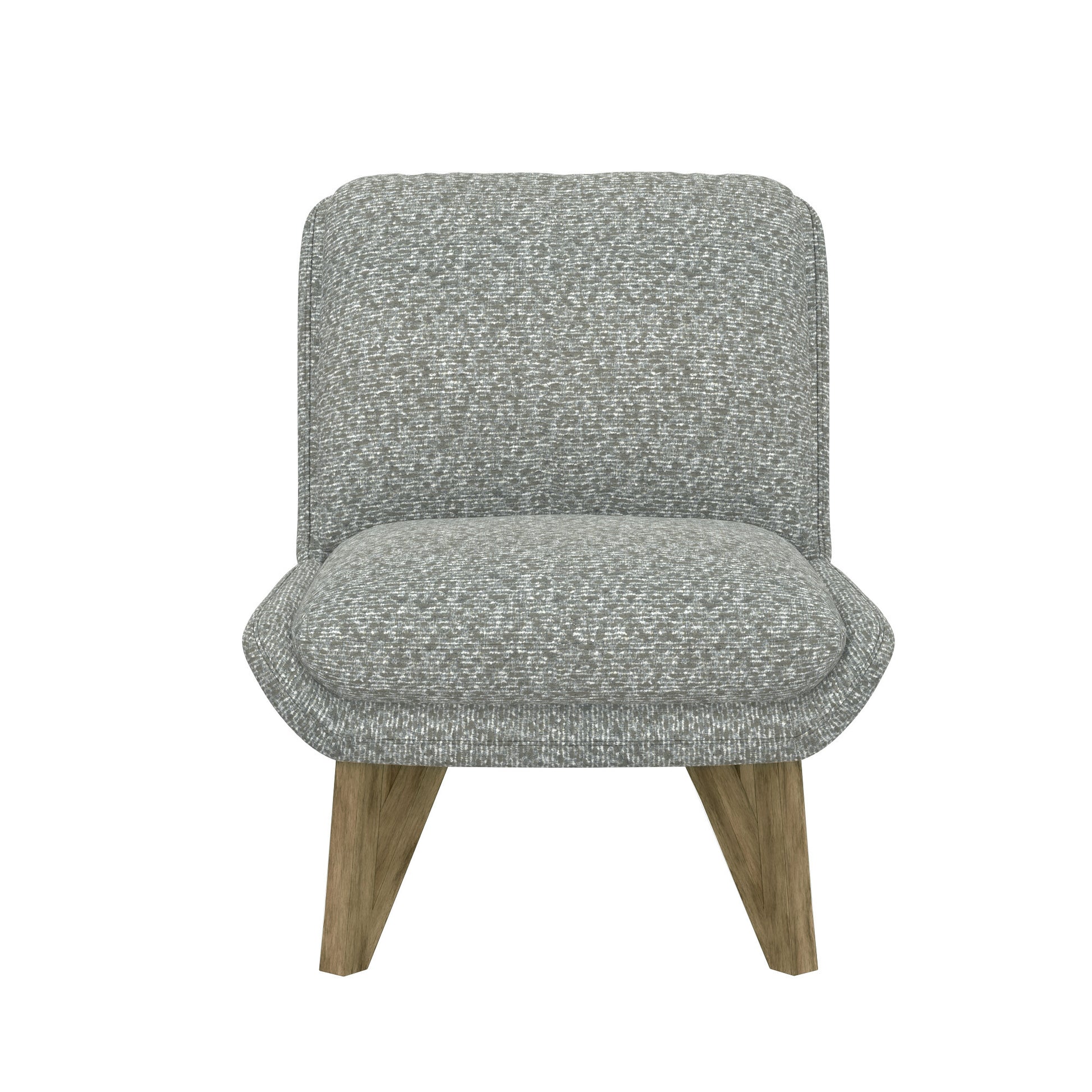 Emerse Gray Armless Accent Chair Gray Foam Solid Wood