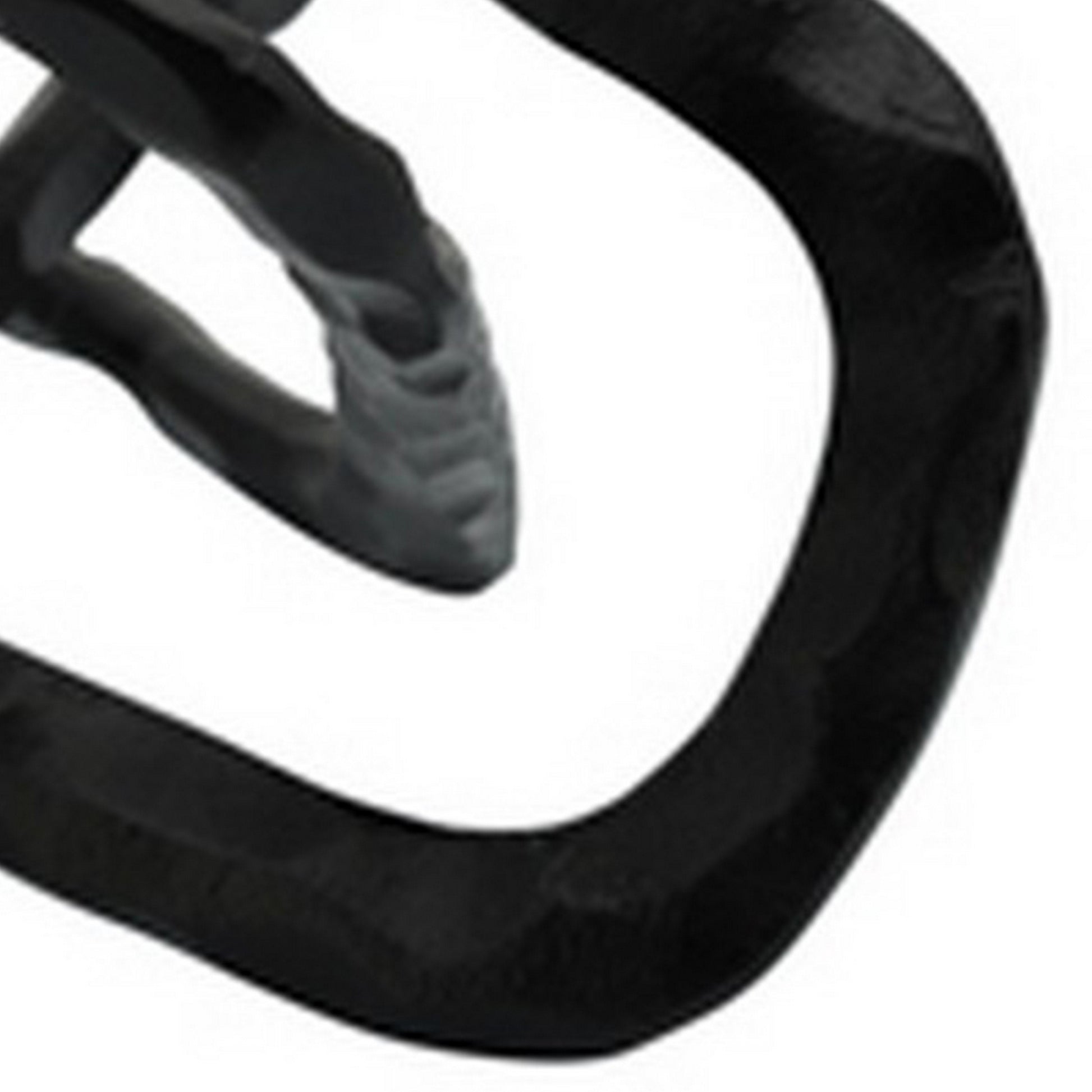 Metal Accent Decor With Oval Shaped Inters, Black Black Metal