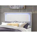 Almera Glitter White Full Bed White Rubber Wood