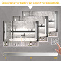 Modern 39X28 Inches Bathroom Cabinets, Medicine Cabinets With Mirrors And Led Lights, Bathroom Storage Cabinet With Multilevel Storage Compartments White 3 1 36 To 47 In 24 To 31 In Mirror Included Bathroom Wall Mounted Modern 5 10 Inches Aluminium