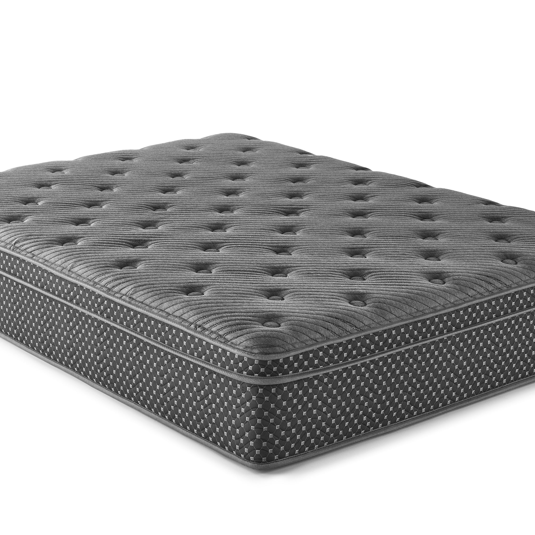 13" Quilted Eurotop Hybrid Twin Mattress, Plush Gray Foam Spring Twin