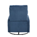 Jiada Upholstered Swivel Glider.Flannel Fabric.Rocking Chair For Nursery In Navy Blue.Modern Style One Left Bag Navy Blue Primary Living Space Foam Corduroy