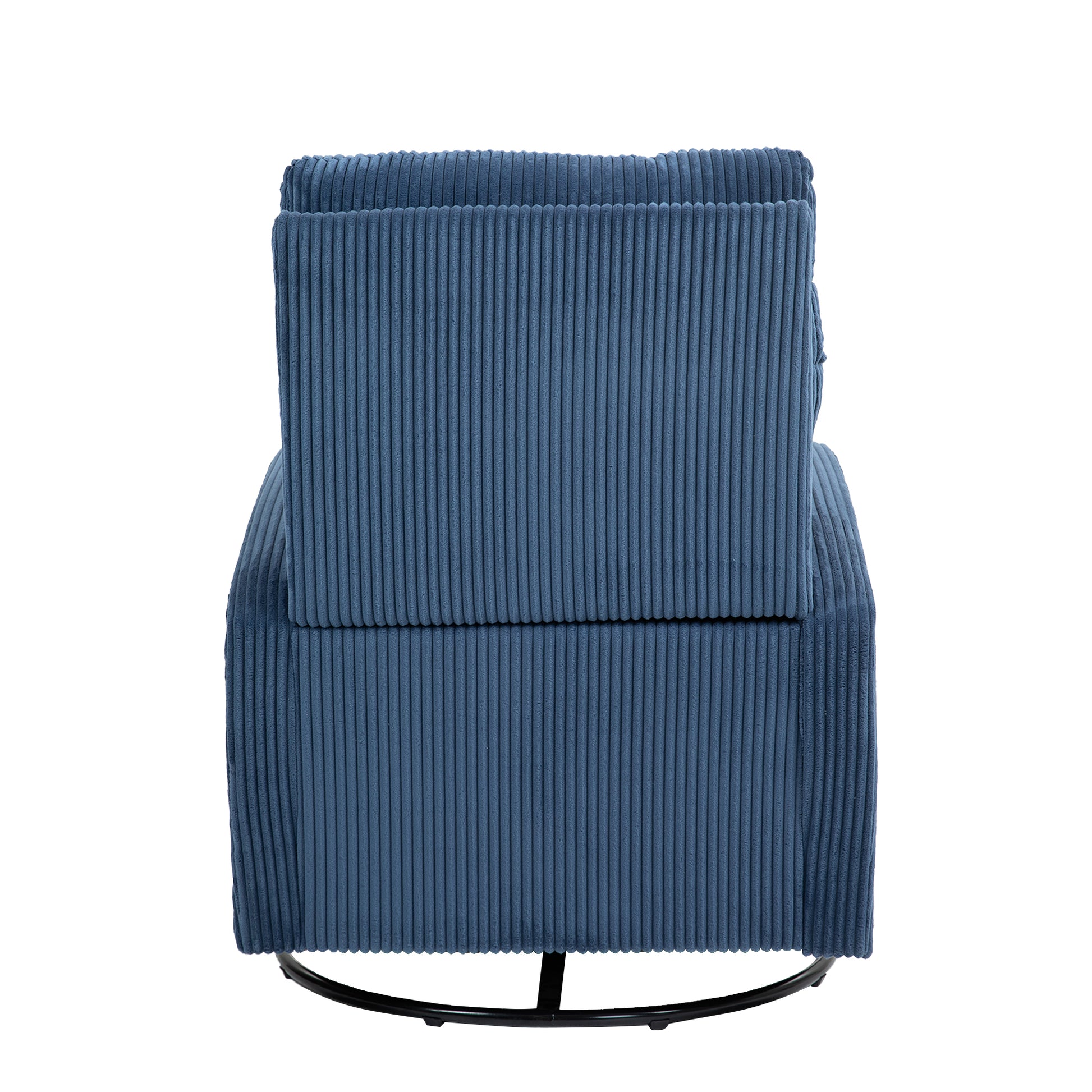 Jiada Upholstered Swivel Glider.Flannel Fabric.Rocking Chair For Nursery In Navy Blue.Modern Style One Left Bag Navy Blue Primary Living Space Foam Corduroy