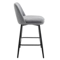 Counter Height Swivel Bar Stools Set Of 2, 360 Swivel Upholstered Barstools With Back And Metal Legs, 25.6