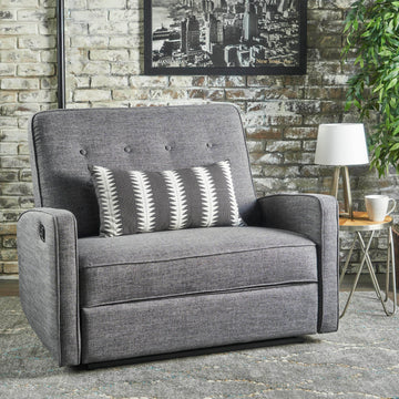 47" Wide Manual Standard Recliner Gray Fabric