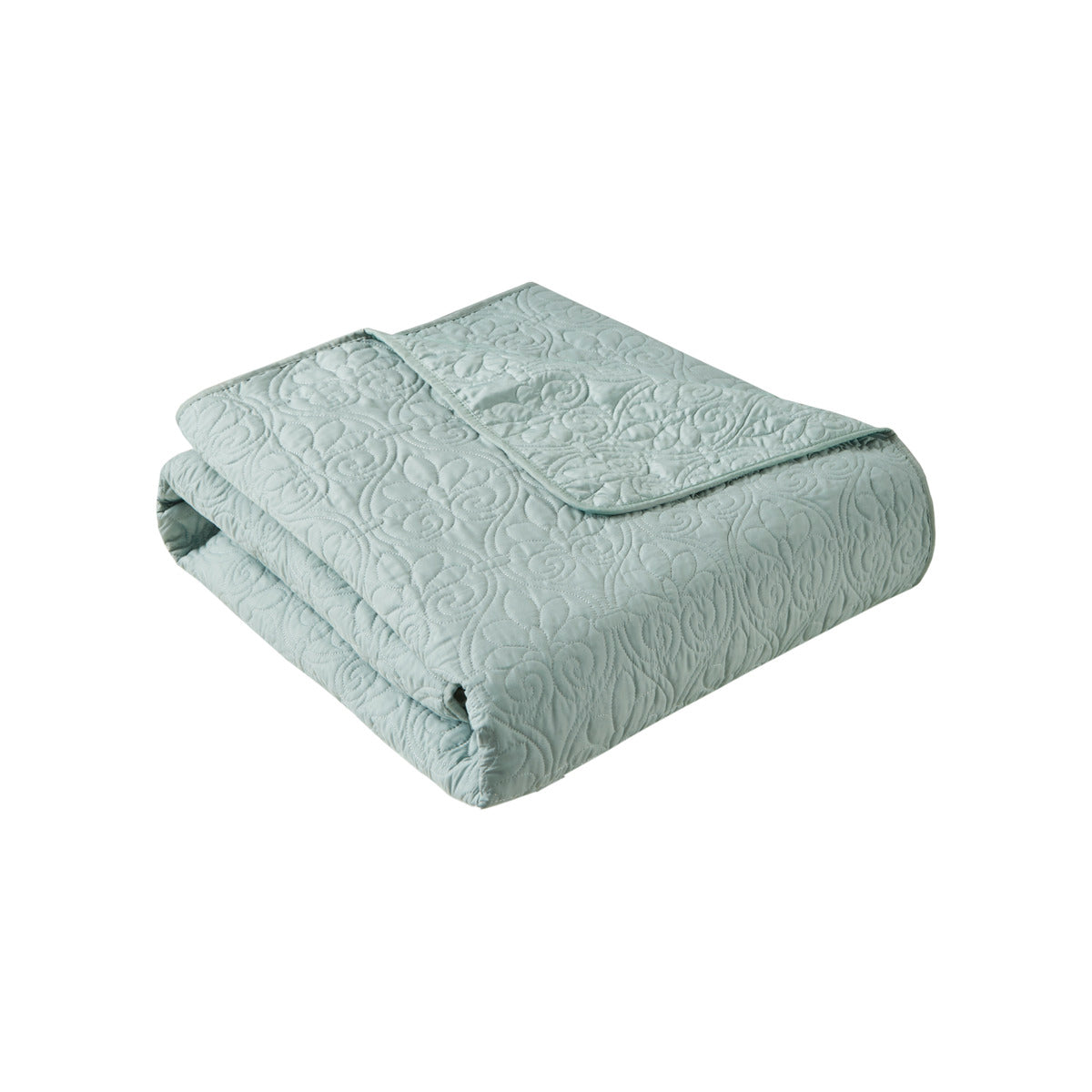 Oversized Quilted Throw Seafoam 60X70" Seafoam Cotton