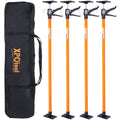 4 Pack Adjustable Support Pole,Steel 3Rd Hand Support System,Support Rod For Jacks Cargo Bars Drywalls,Cabinet Jacks For Installing Cabinets,Extends From 45 To 114 Inch ,With Carry Bag Orange Steel